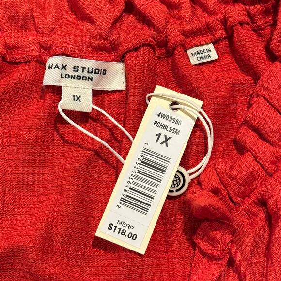 NWT Max Studio Dress Y2K Boho Cottage Minimalist Summer Coastal Grandma Size 1X - Picture 2 of 5